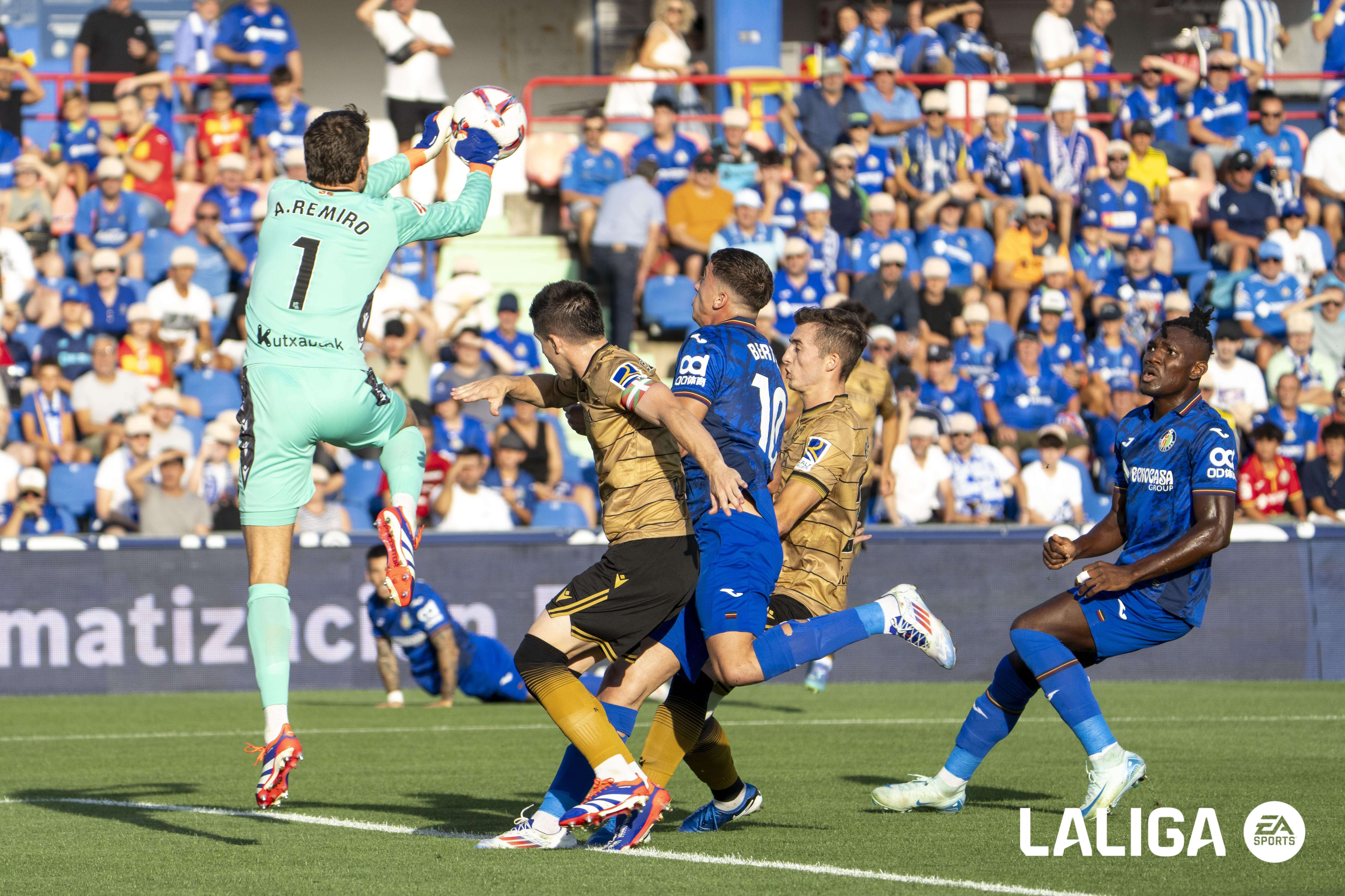 Lance del partido entre Getafe y Real Sociedad (Foto: LaLiga).