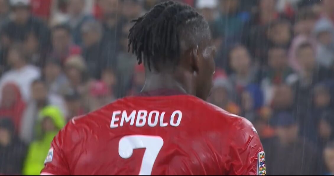 Embolo, durante el partido. 