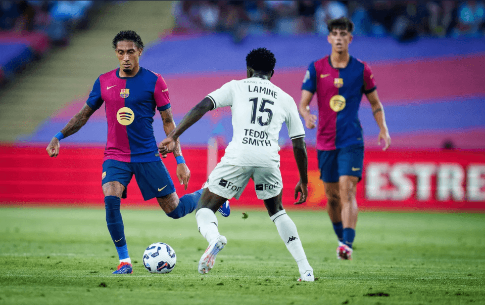 Raphinha, en el Gamper contra el Mónaco (Foto: FCB).