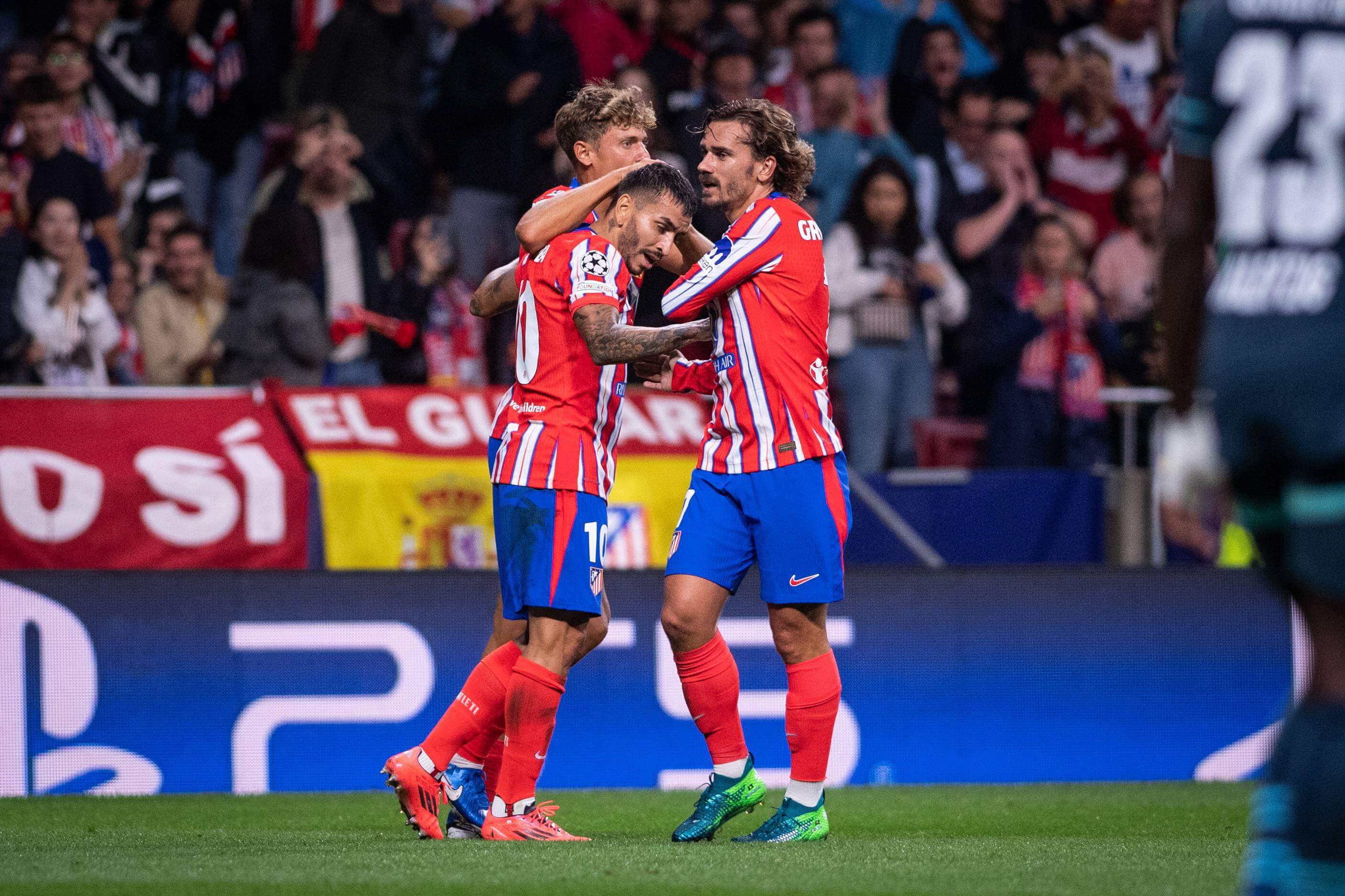 Celebración del Atlético de Madrid ante el Leipzig (Foto: Cordon Press).