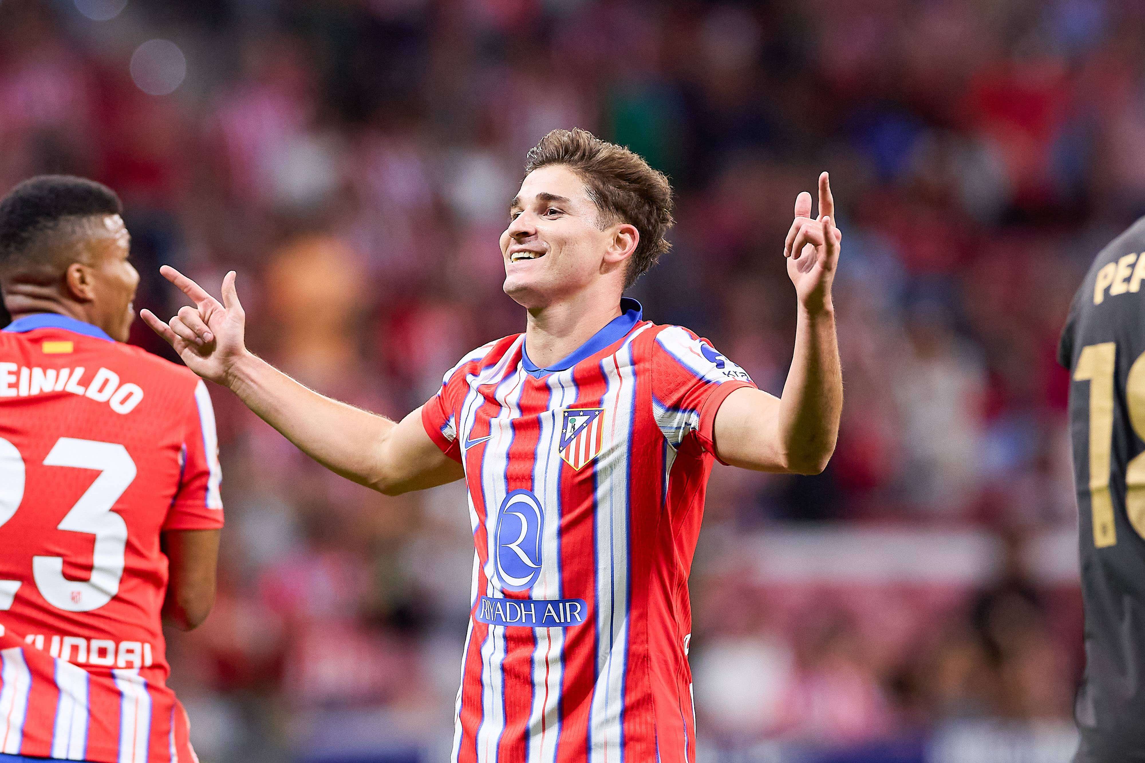 Julián Álvarez celebra un gol con el Atlético de Madrid (Foto: Cordon Press).