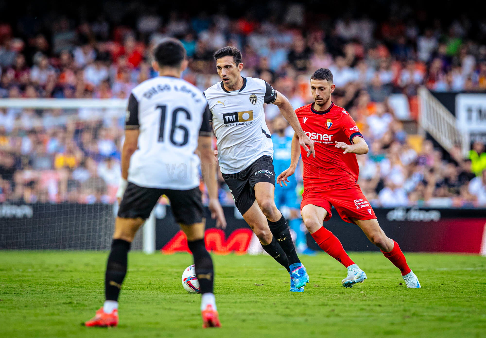 César Tárrega, ante el CA Osasuna (Foto: Valencia CF).