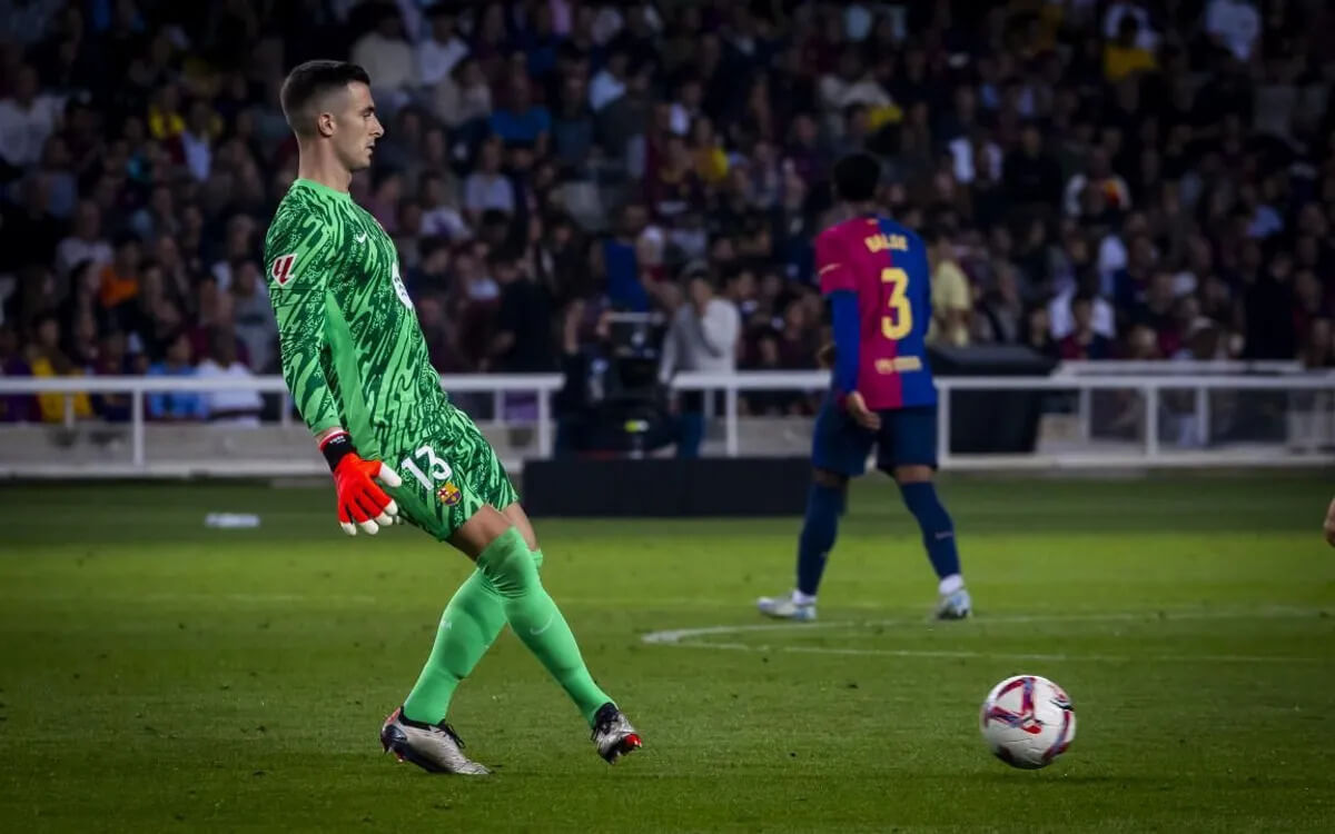 Ikaki Peña, en un partido con el Barça (Foto: FCB).