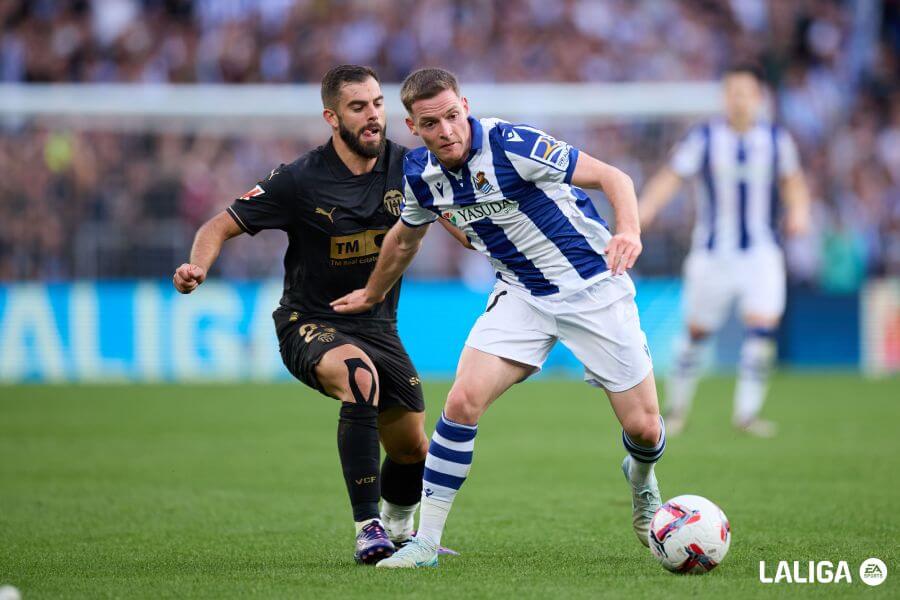 Luis Rioja, ante la Real Sociedad (Foto: LALIGA).