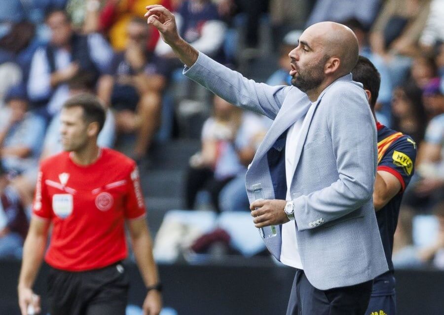 Claudio Giráldez, durante el Celta - Girona (Foto: LaLiga).