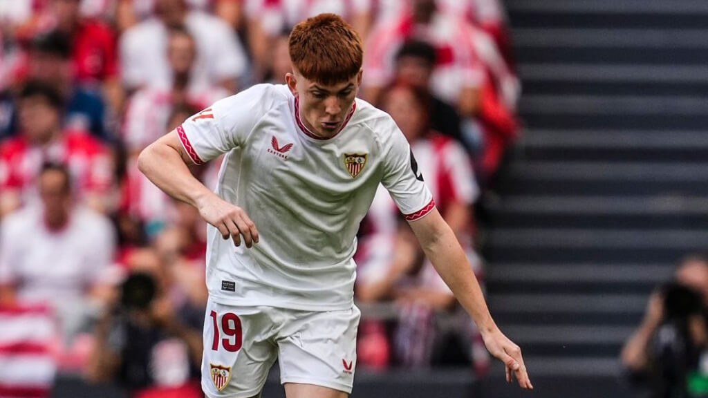 Valentín Barco, ante el Athletic (Foto: SFC). 