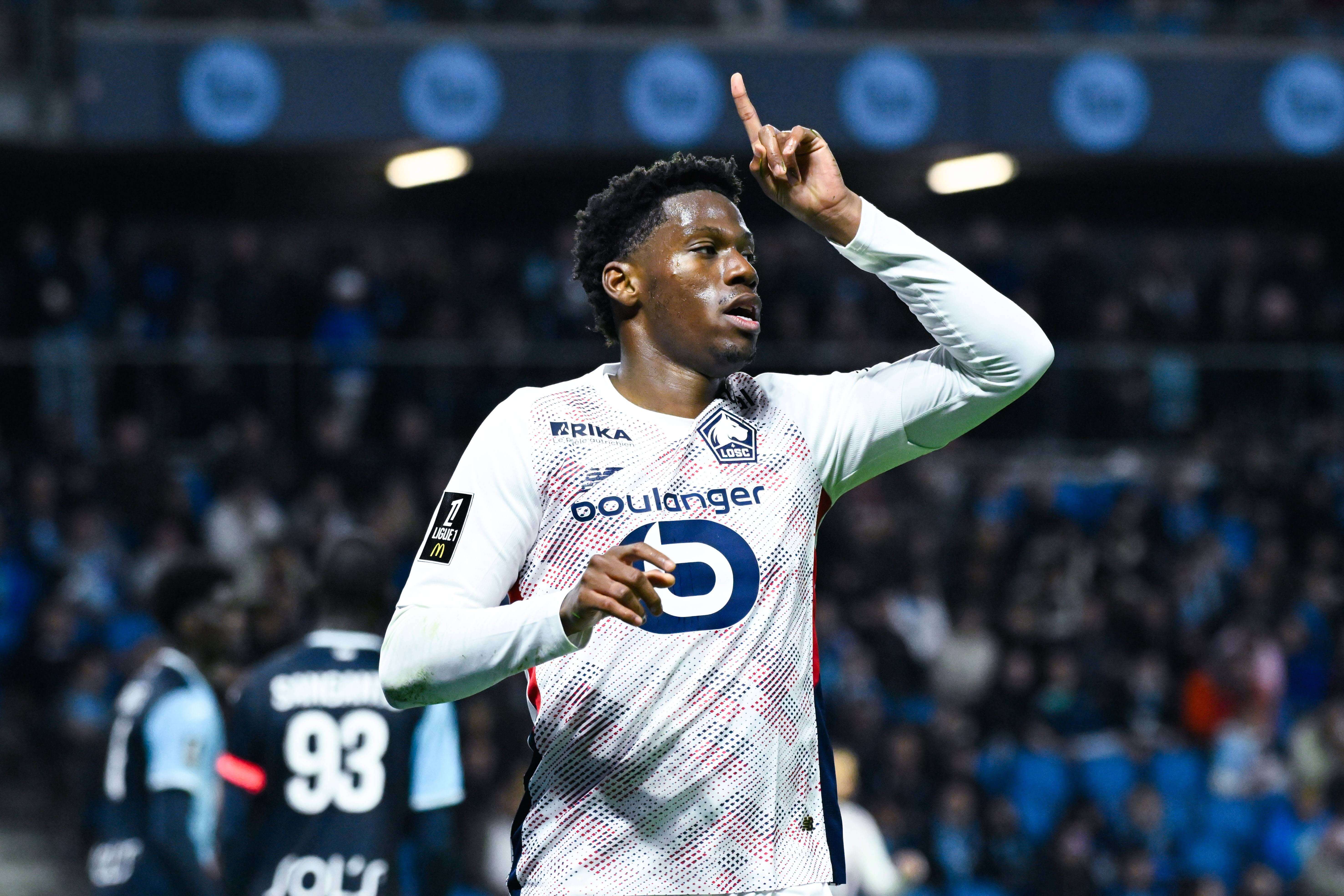 Jonathan David celebrando un gol con el Lille (Foto: Cordon Press).