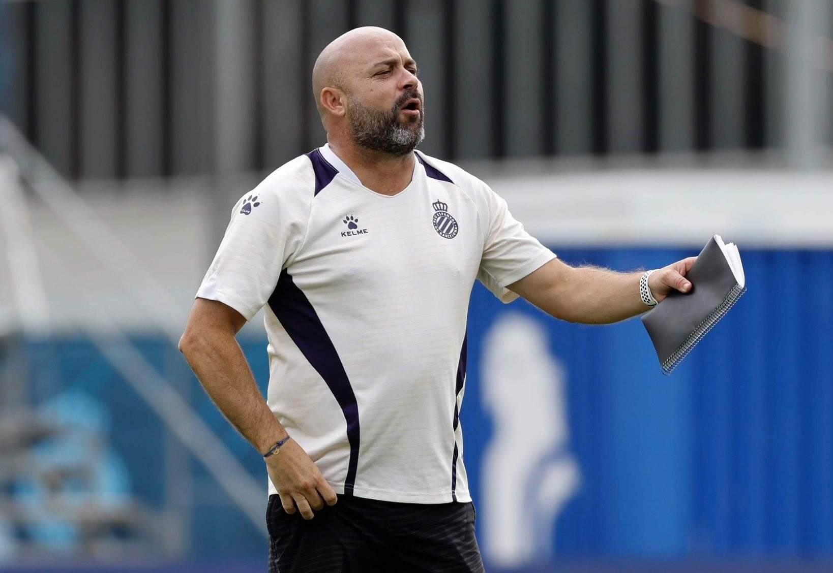 Manolo González, en una sesión del Espanyol (Foto: EFE).