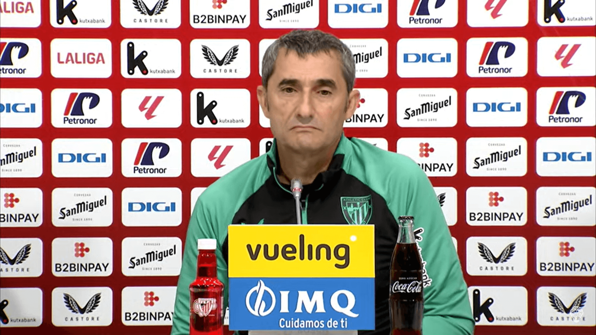 Ernesto Valverde, en sala de prensa.