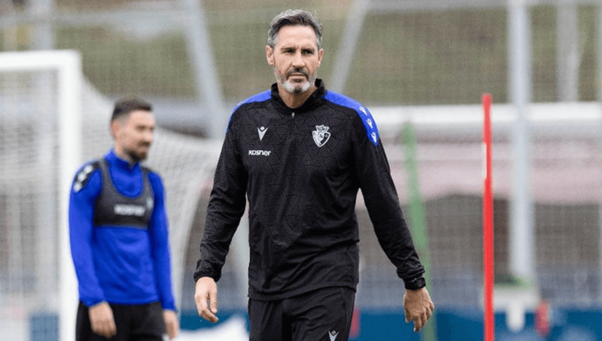 Vicente Moreno, en una sesión de Osasuna (Foto: CAO).