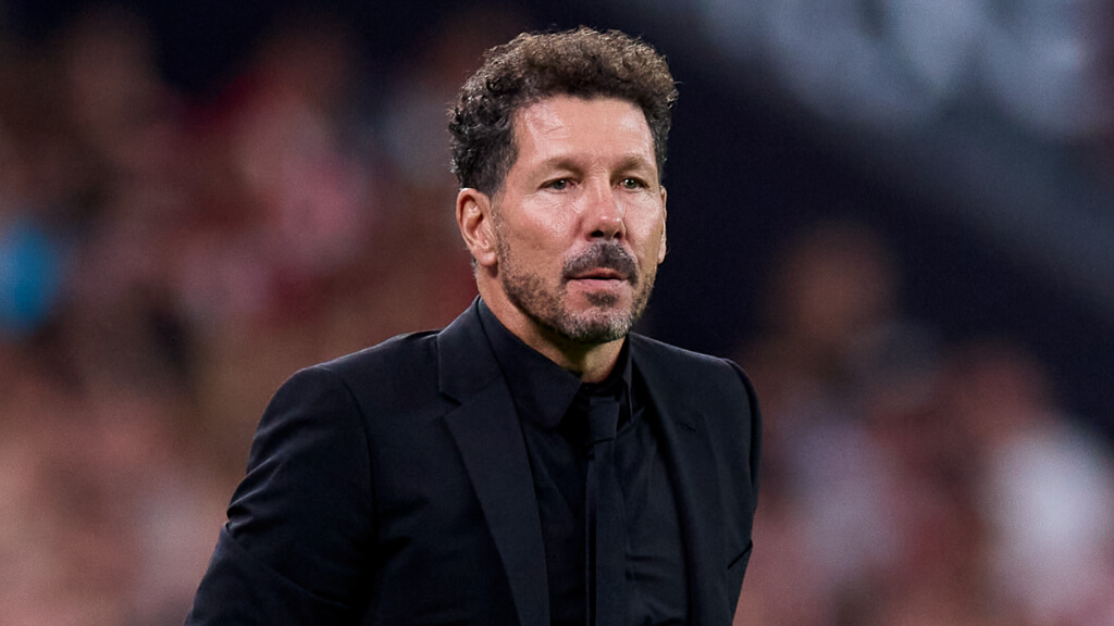 Simeone en un partido con el Atlético de Madrid (Europa Press)