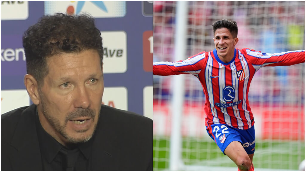 Cholo Simeone y su hijo Giuliano