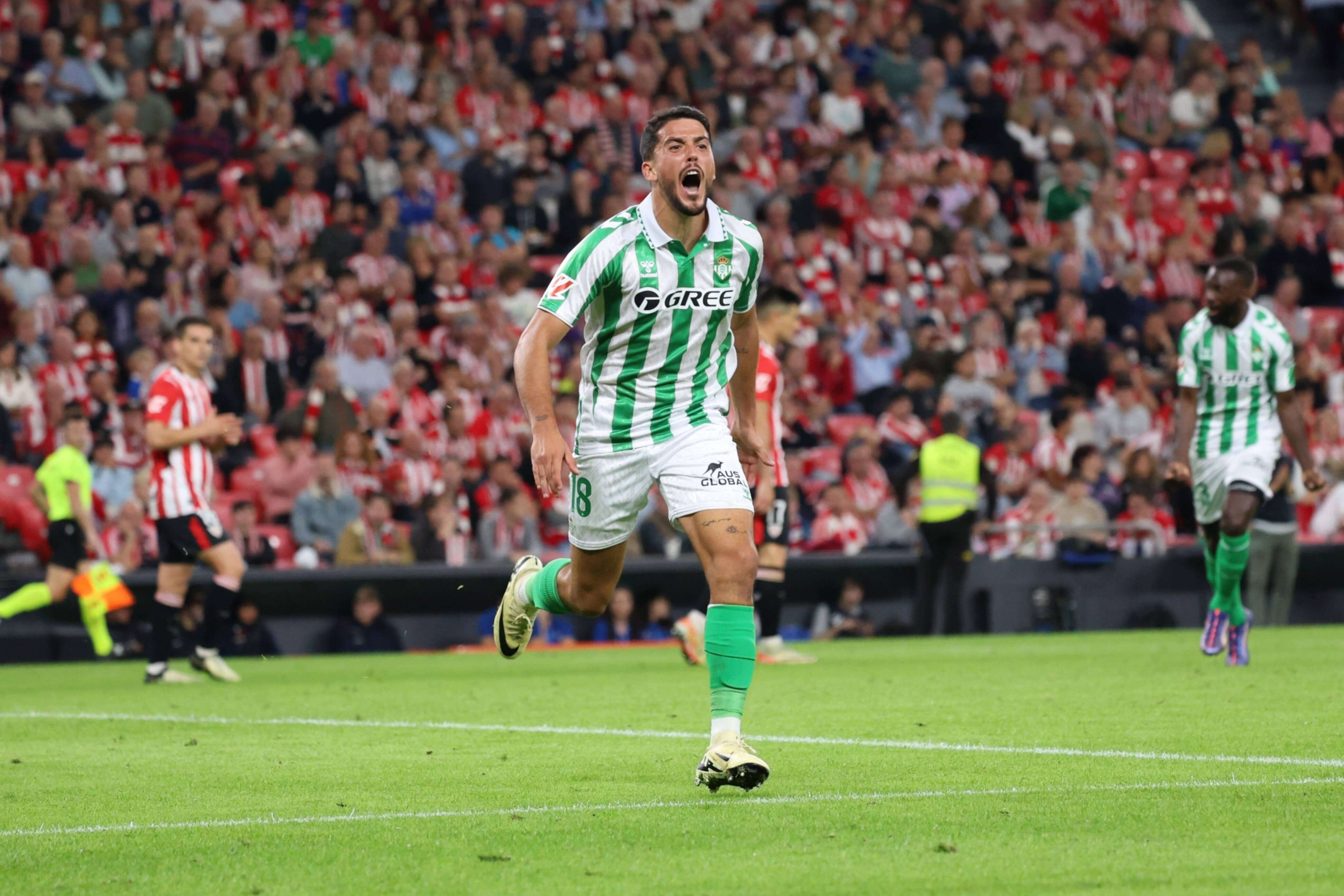 Pablo Fornals celebra su gol al Athletic (Foto: Europa Press).