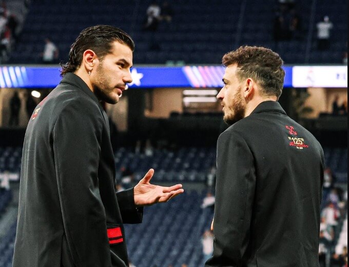 Los jugadores del Milan en el Bernabéu (Foto: AC Milan)