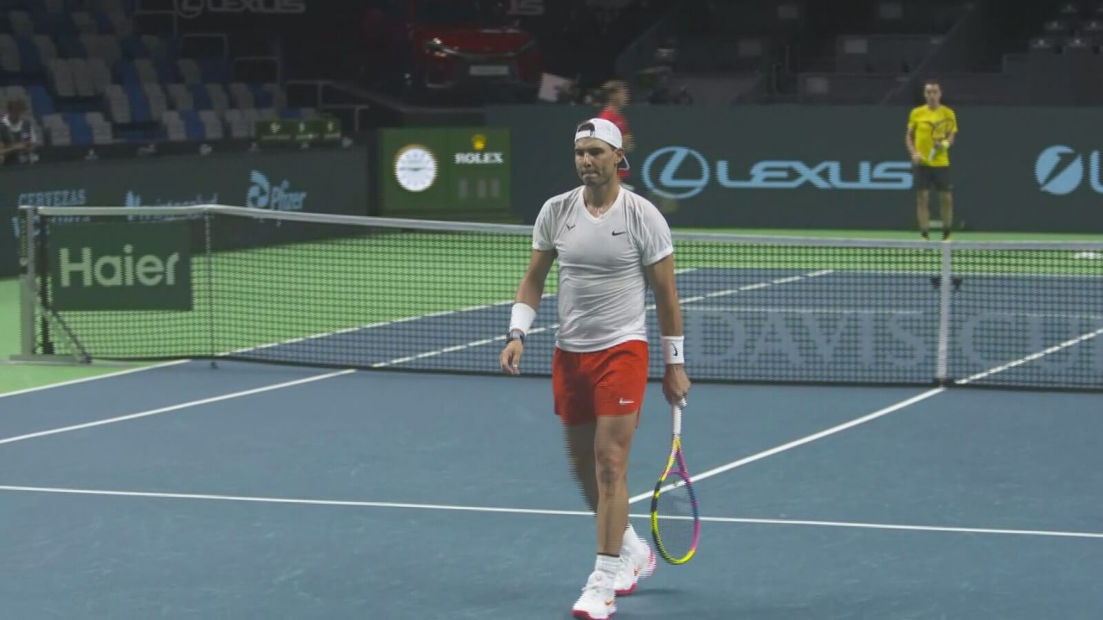 Rafa Nadal entrena en el Martín Carpena.