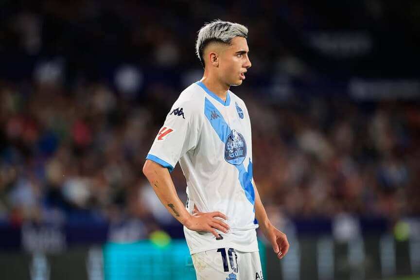 Yeremay, en un partido con el Deportivo de la Coruña (Foto: RCDeportivo).