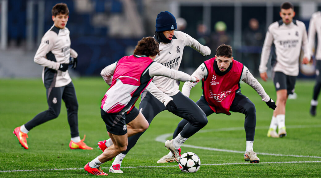 Entrenamiento del Real Madrid en Bérgamo (X Real Madrid)