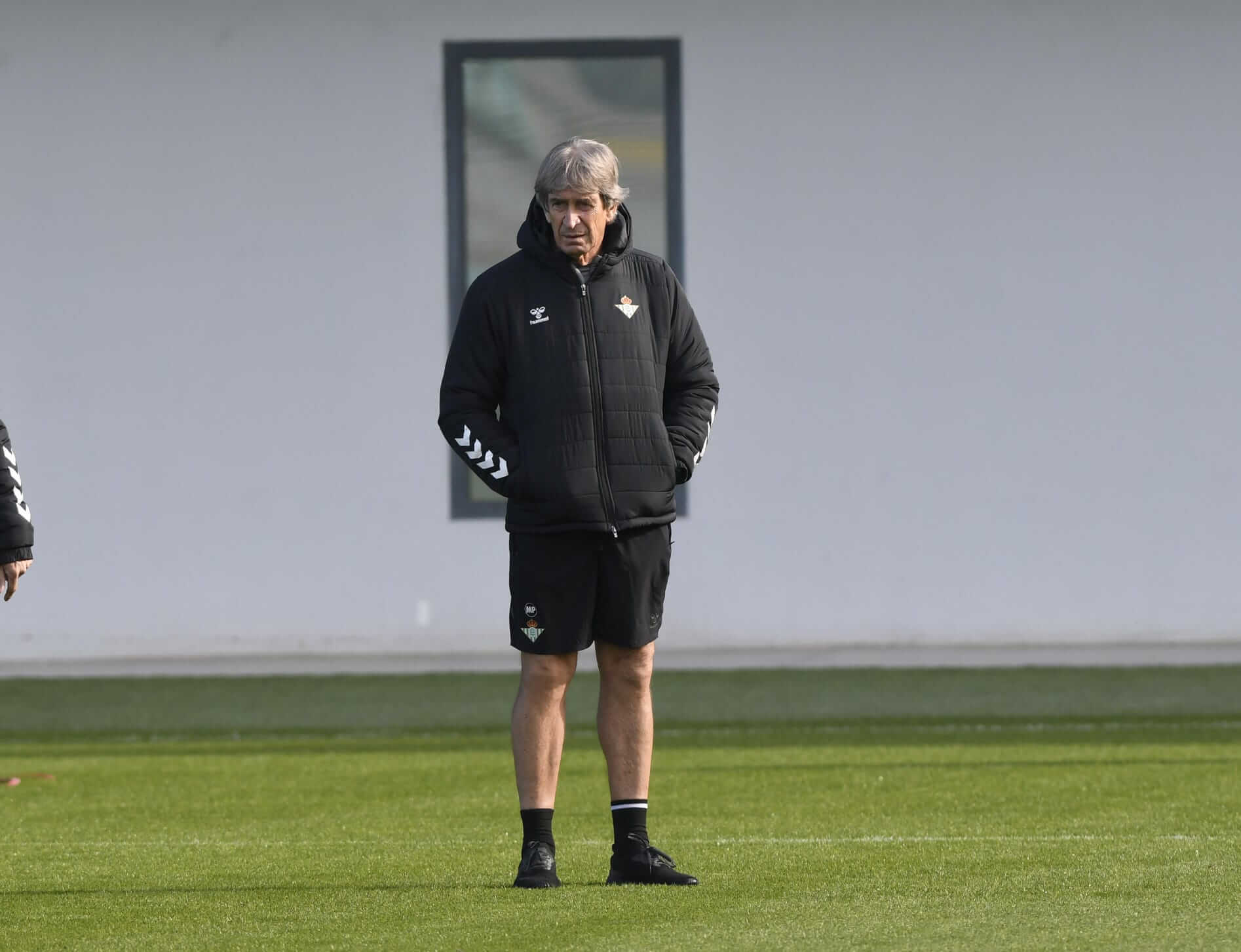 Pellegrini, en el entrenamiento de este miércoles (Foto: Kiko Hurtado).