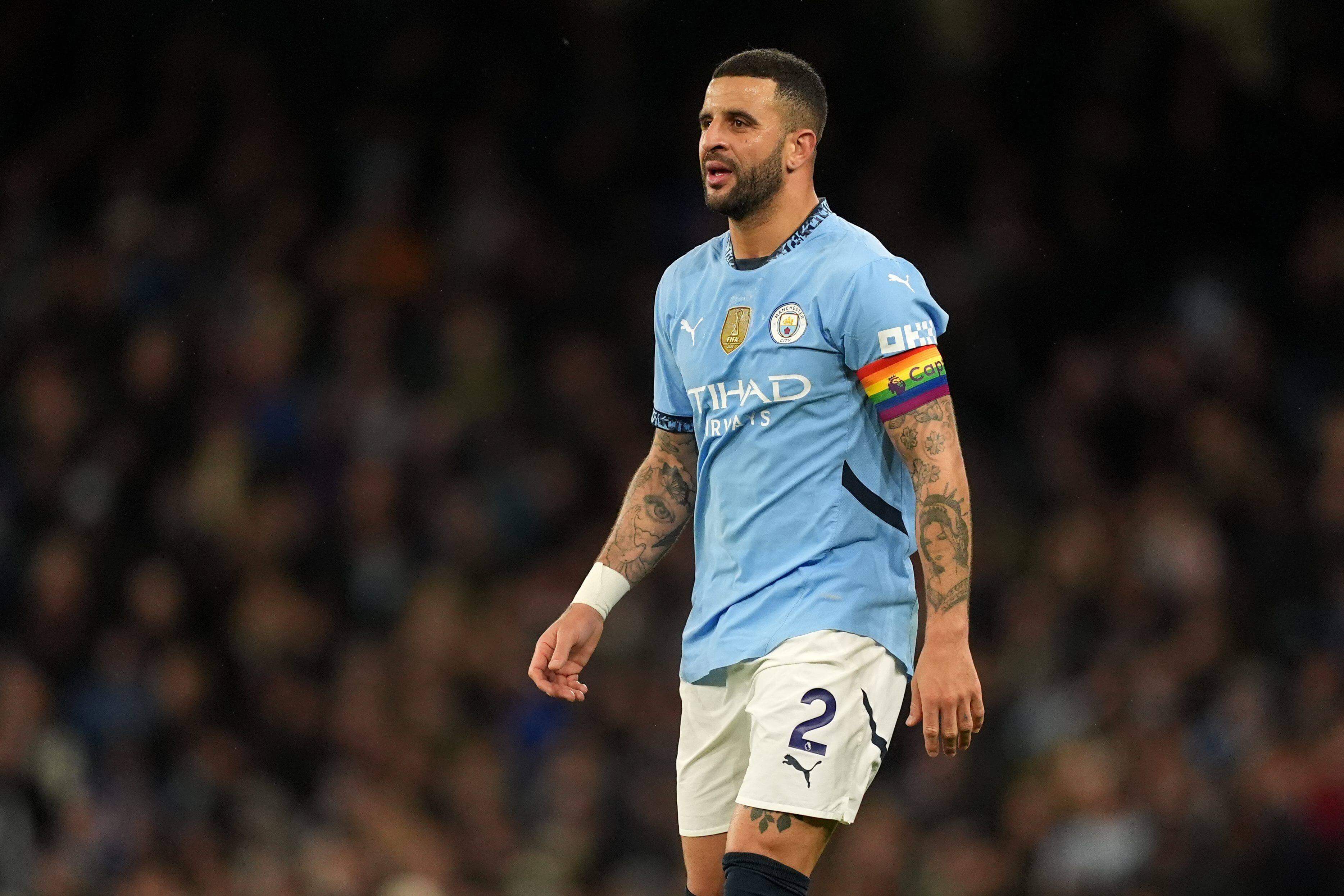 Kyle Walker, en un partido con el Manchester City (Foto: Cordon Press).