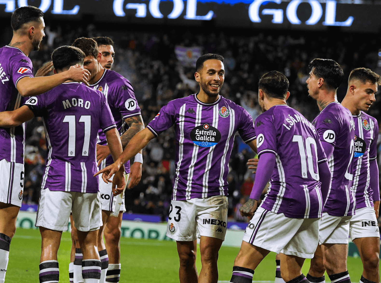 Gol de Anuar al Valencia CF (Foto: Real Valladolid).