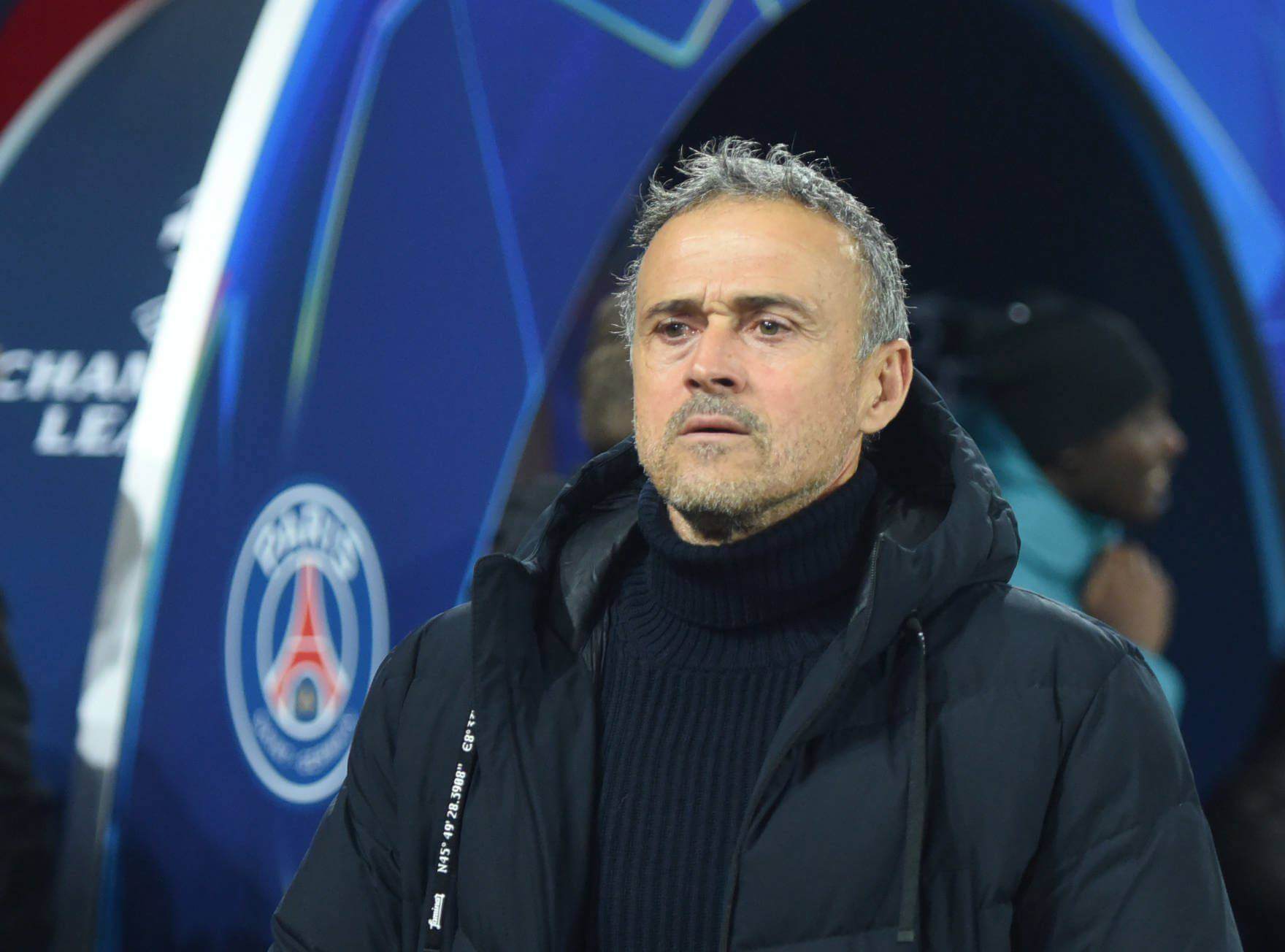 Luis Enrique, en un partido del PSG (Foto: Cordon Press).