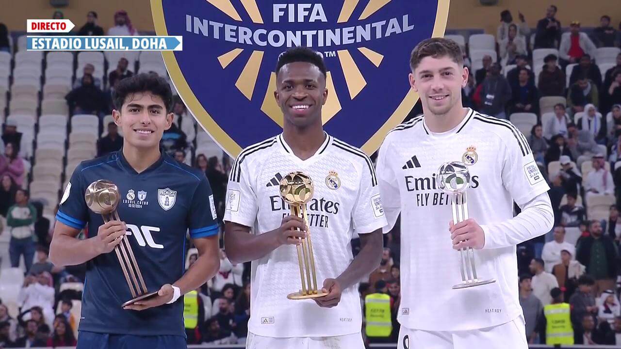 Montiel, Vinicius y Valverde en Lusail (Telecinco)