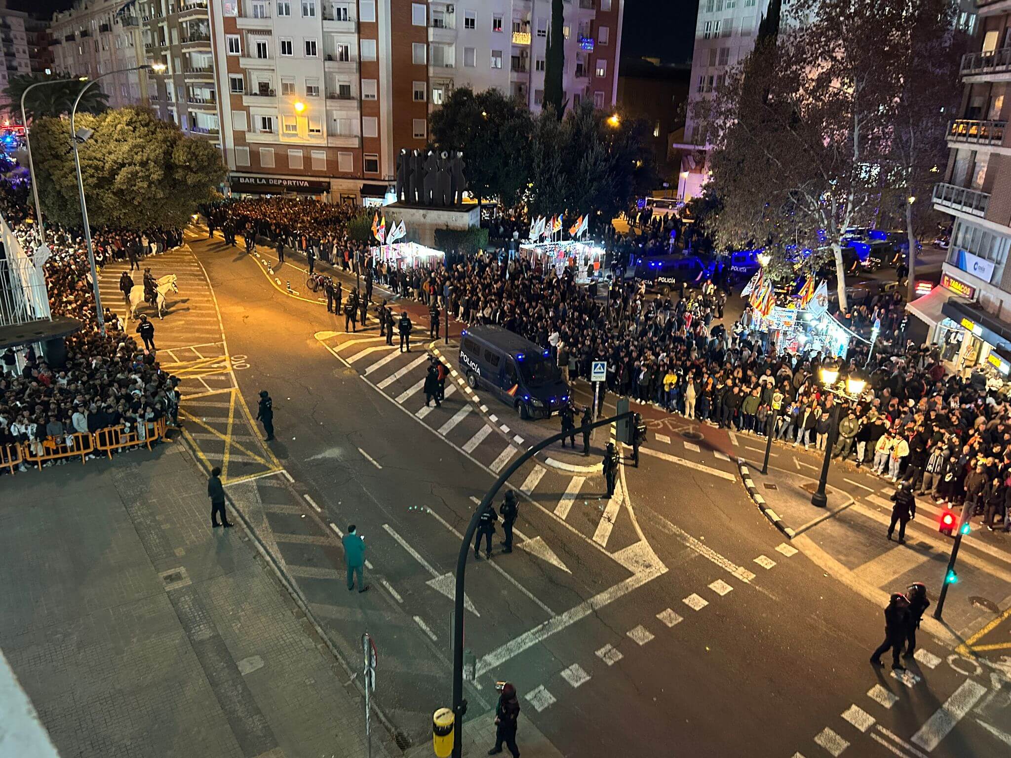 La avenida de Suecia antes del Valencia-Real Madrid