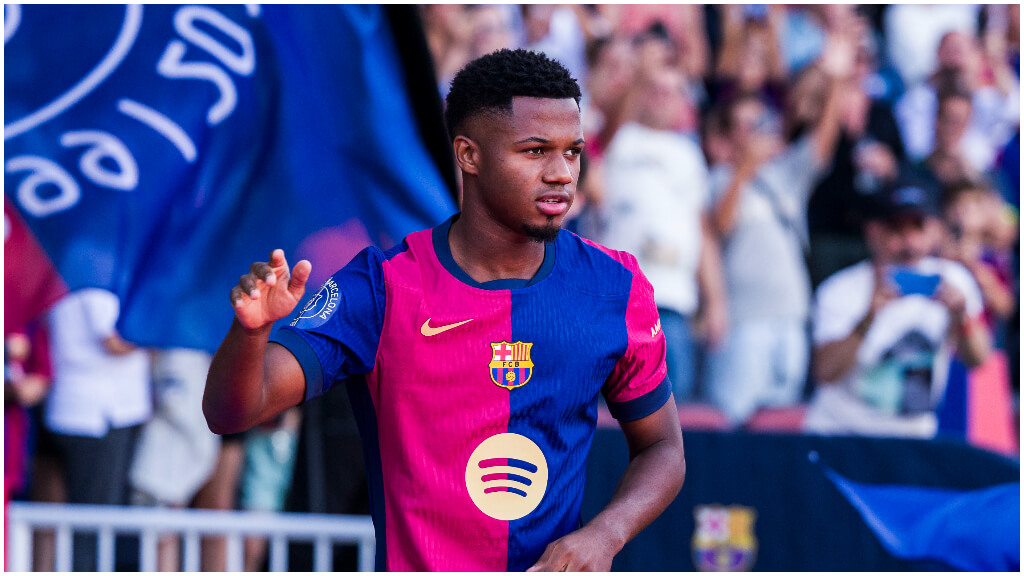 Ansu Fati durante el Trofeo Joan Gamper. (Foto: Europa Press)