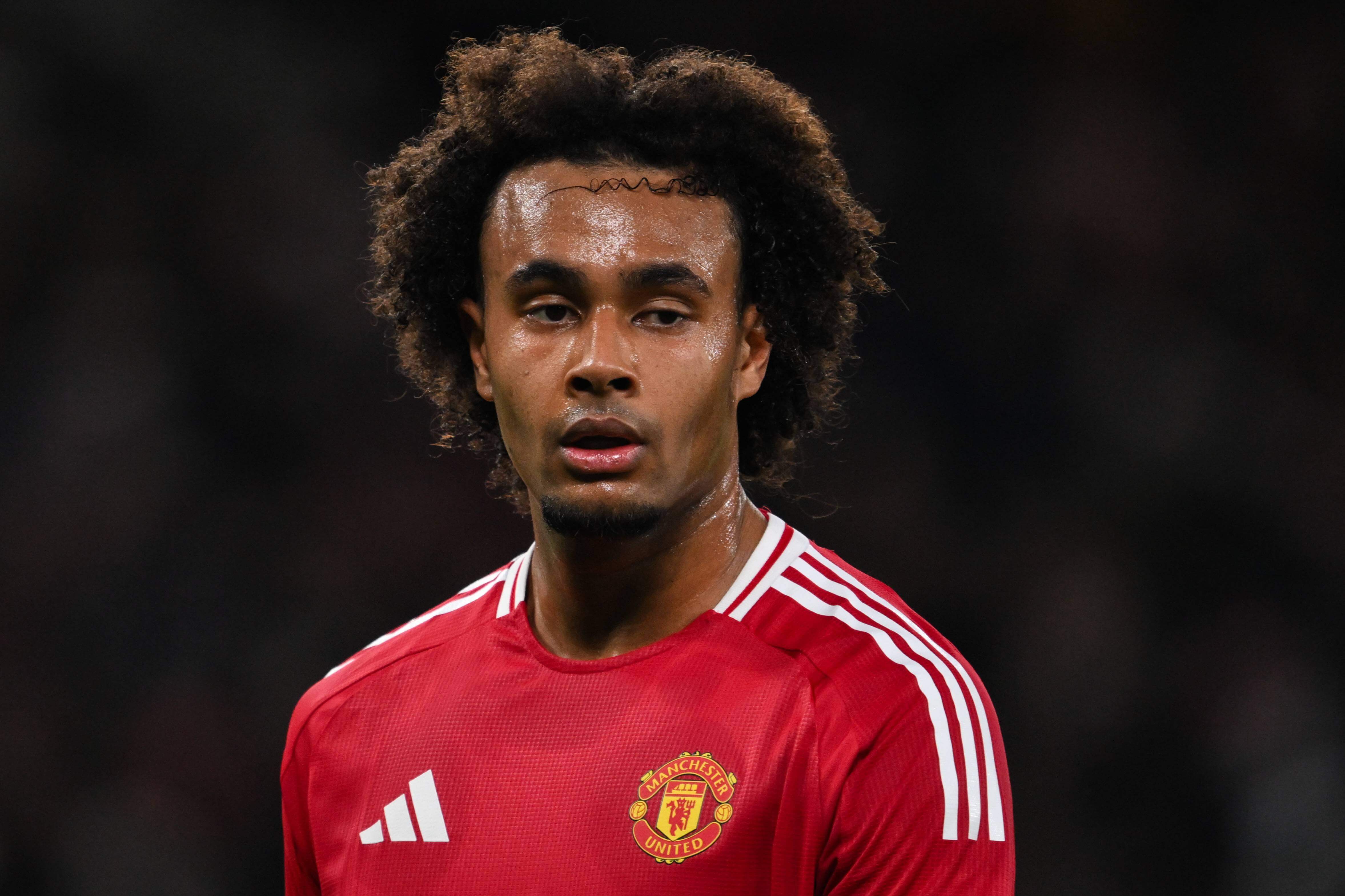 Joshua Zirkzee, durante un partido con el Manchester United (Foto: Cordon Press).