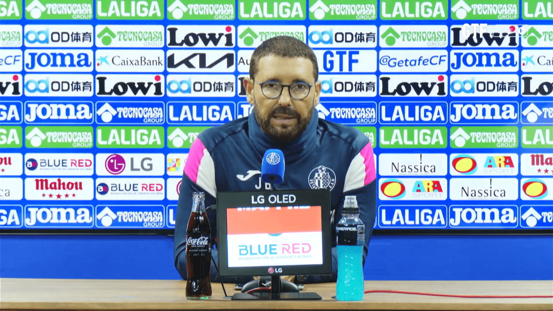 Bordalás, en una rueda de prensa del Getafe.