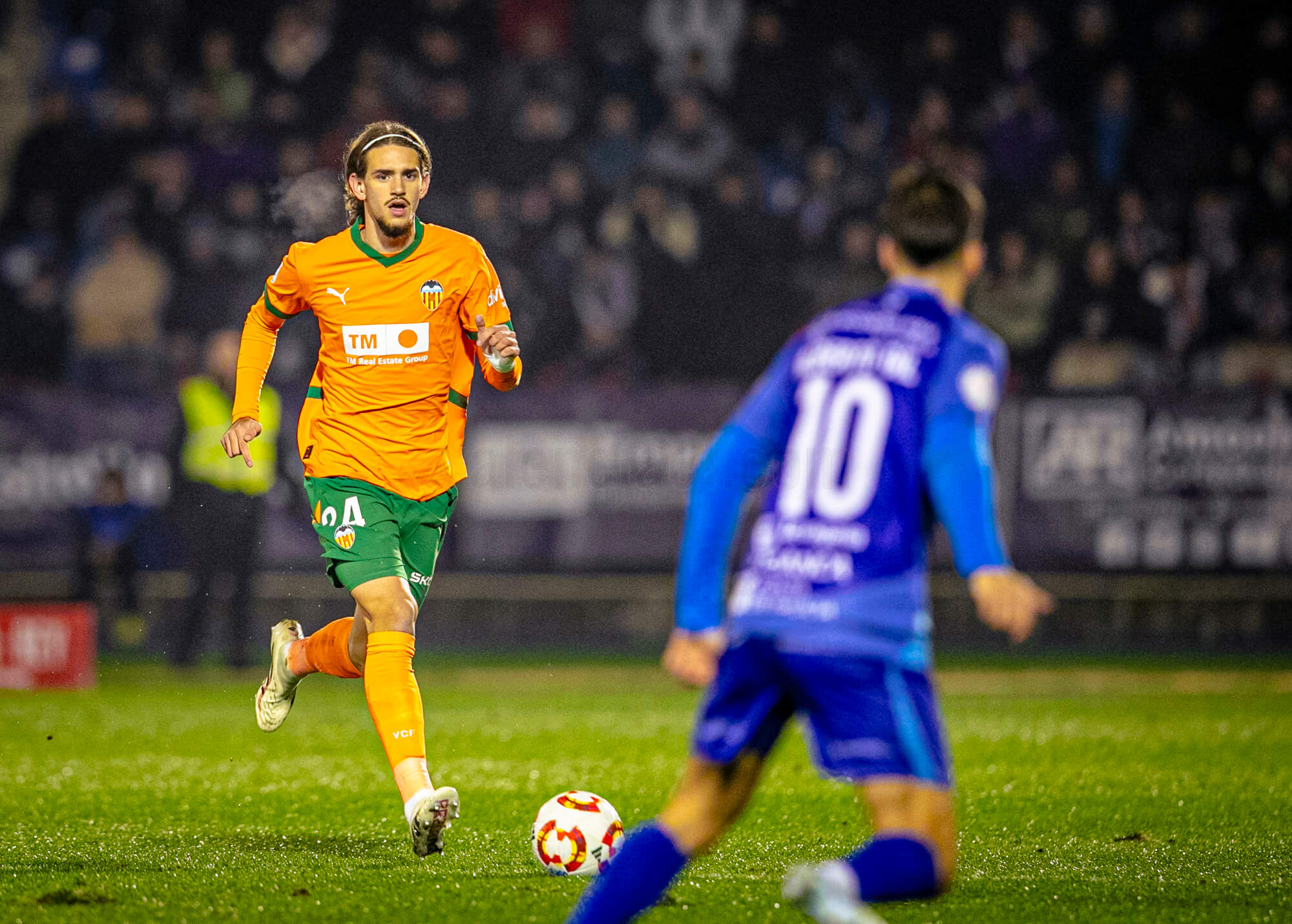 Yarek Gasiorowski, ante el Ourense CF (Foto: Valencia CF).