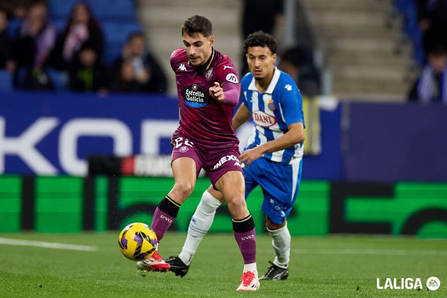 Lucas Rosa, ante el Espanyol.