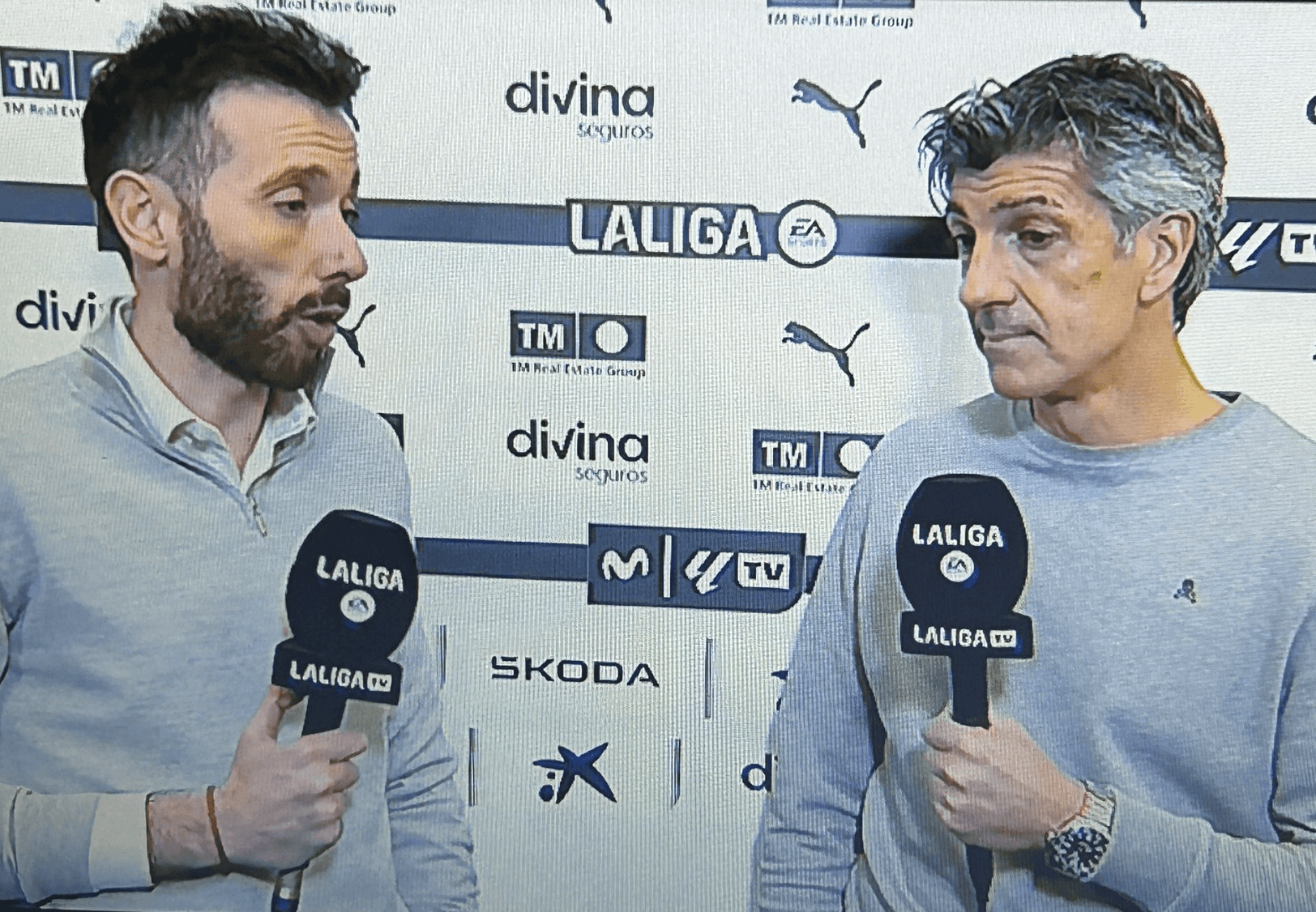 Corberán e Imanol en la previa