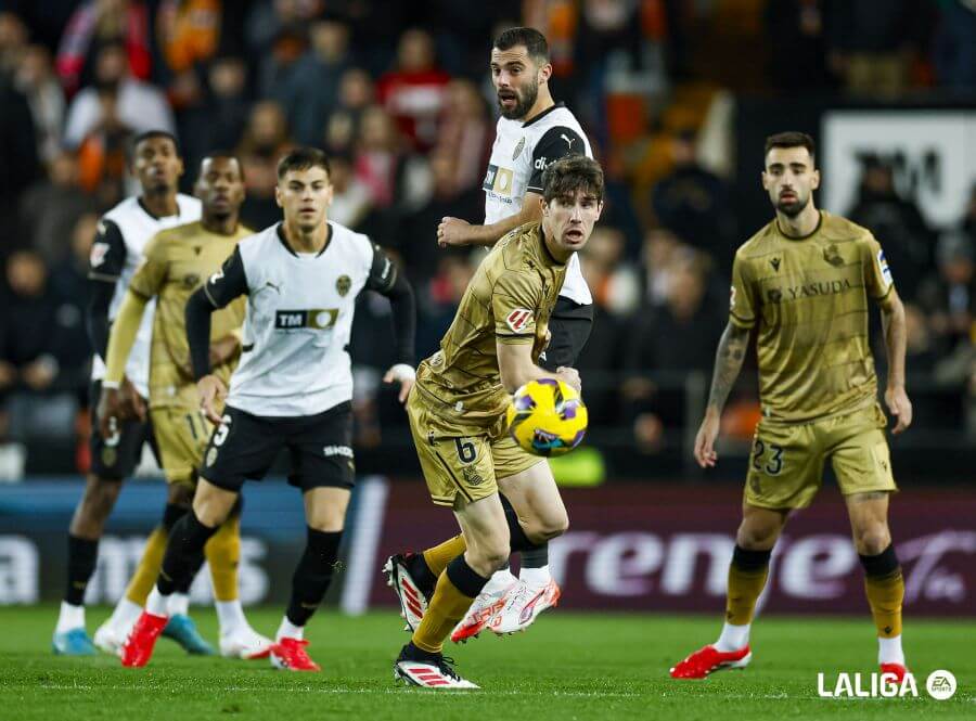 Luis Rioja, ante la Real Sociedad (Foto: LALIGA).