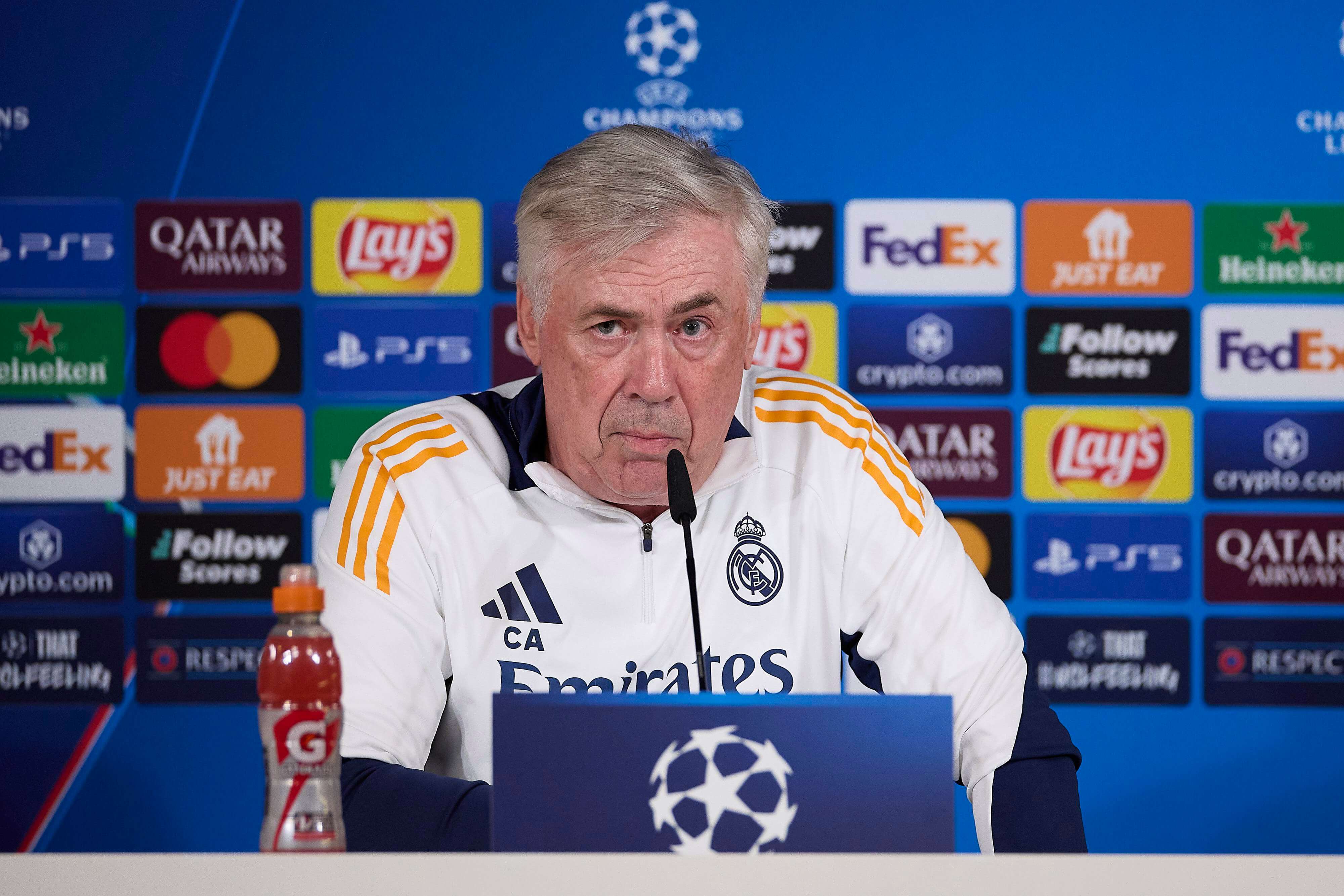 Carlo Ancelotti en rueda de prensa (Cordon Press)