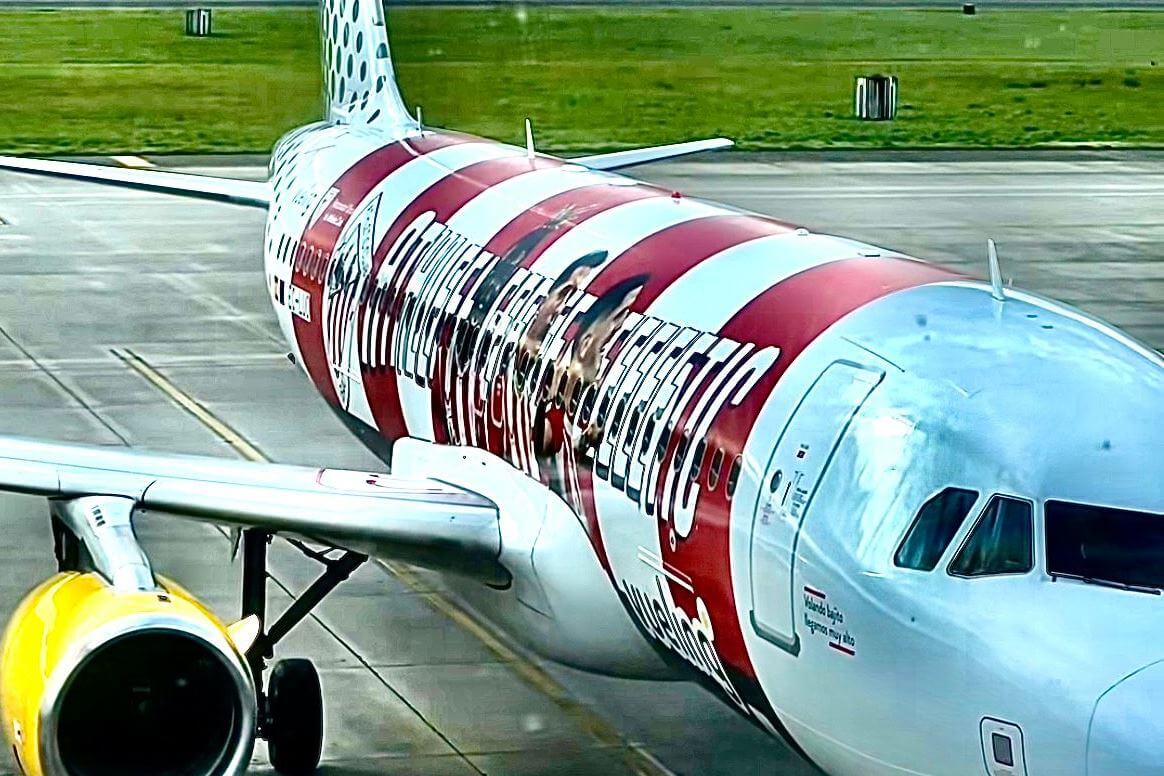 El avión personalizado del Athletic listo para volar (Foto: Athletic Club).