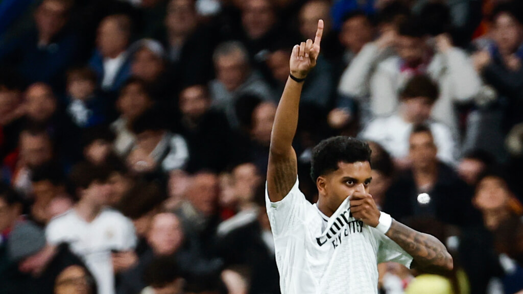 Rodrygo celebra su primer gol frente al Salzburgo (EFE)