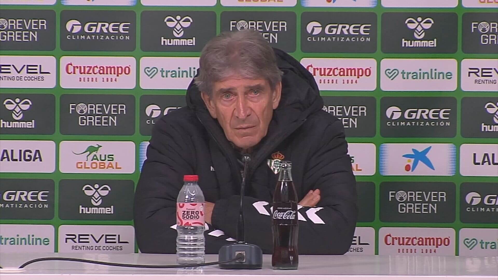 Manuel Pellegrini, en la rueda de prensa previa al partido ante el RCD Mallorca.