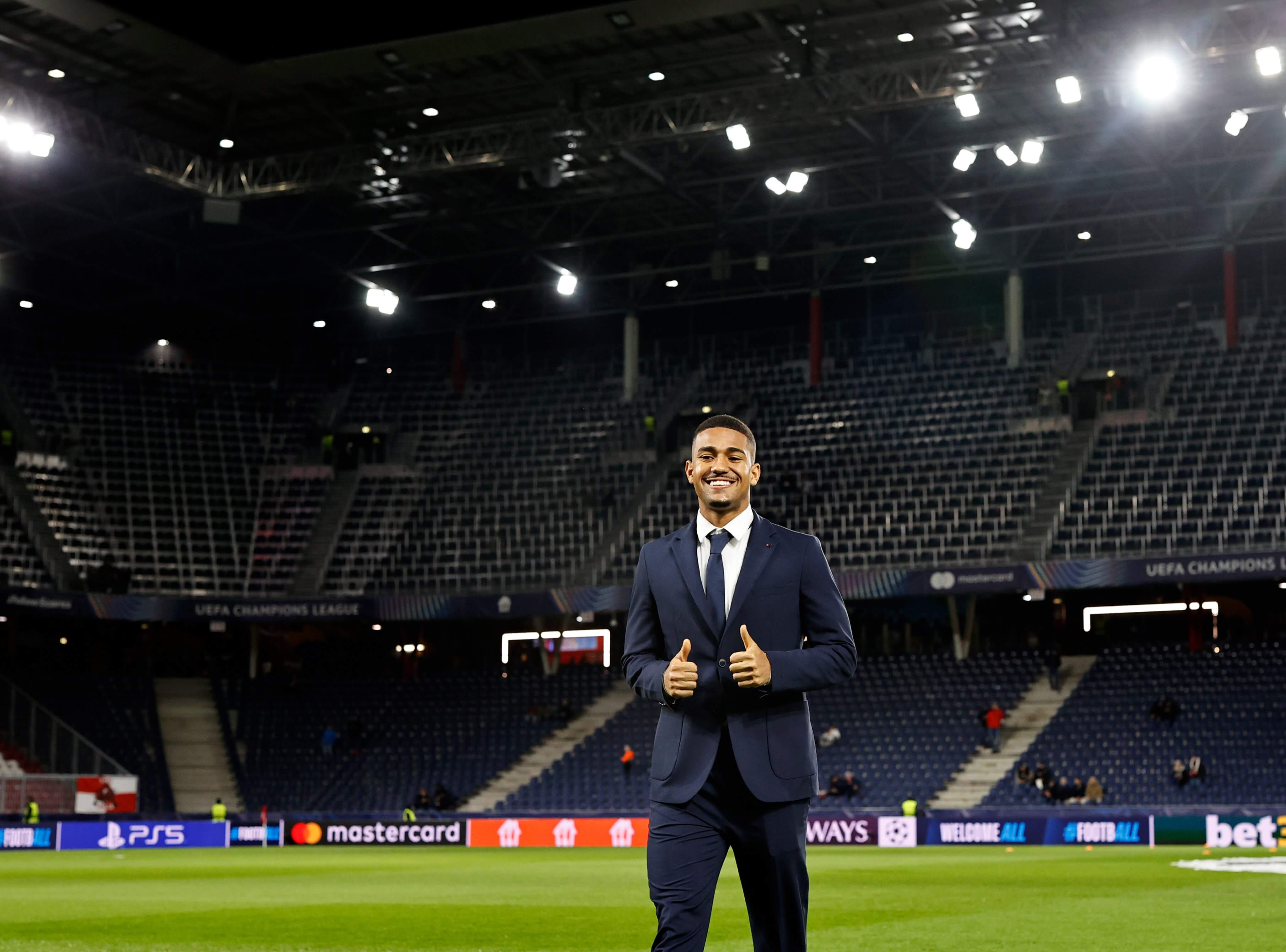 Samu Lino en el Red-Bull Arena (Fuente: Atleti)