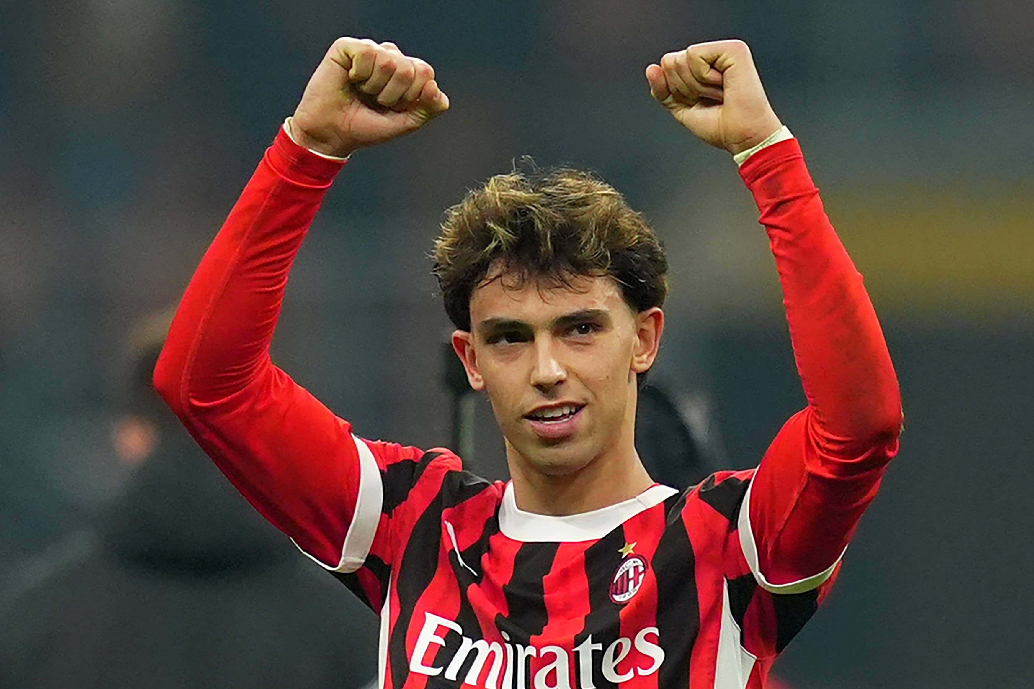 Joao Félix celebra su primer triunfo con el AC Milan (Foto: CordonPress).