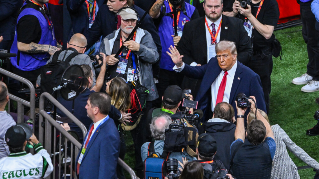 Donald Trump en la Super Bowl (Fuente: Cordon Press)