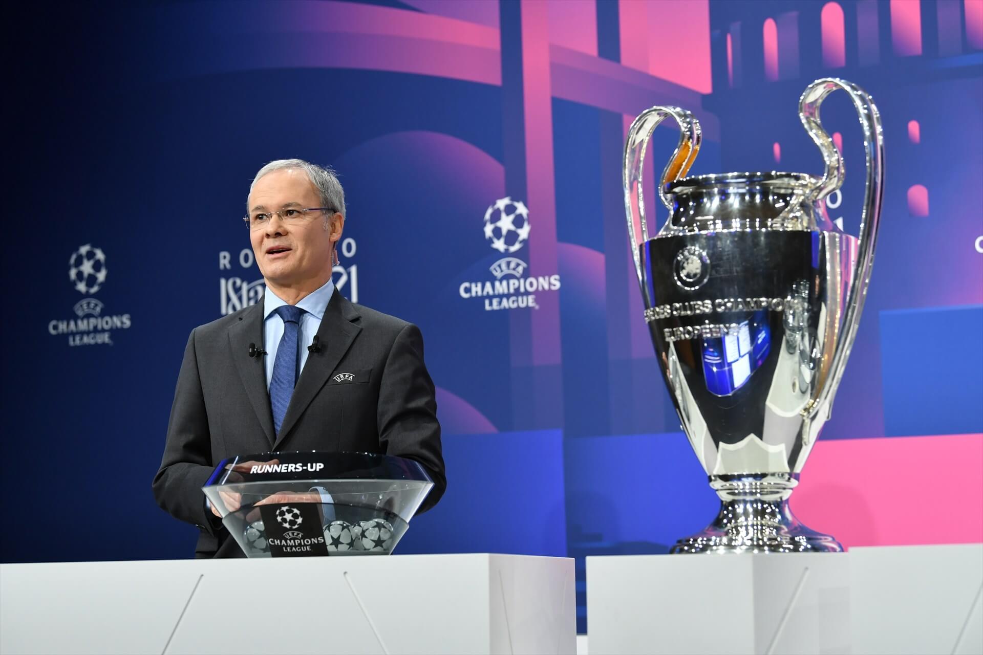Giorgio Marchetti en el sorteo de Champions League de 2020 (Europa Press)