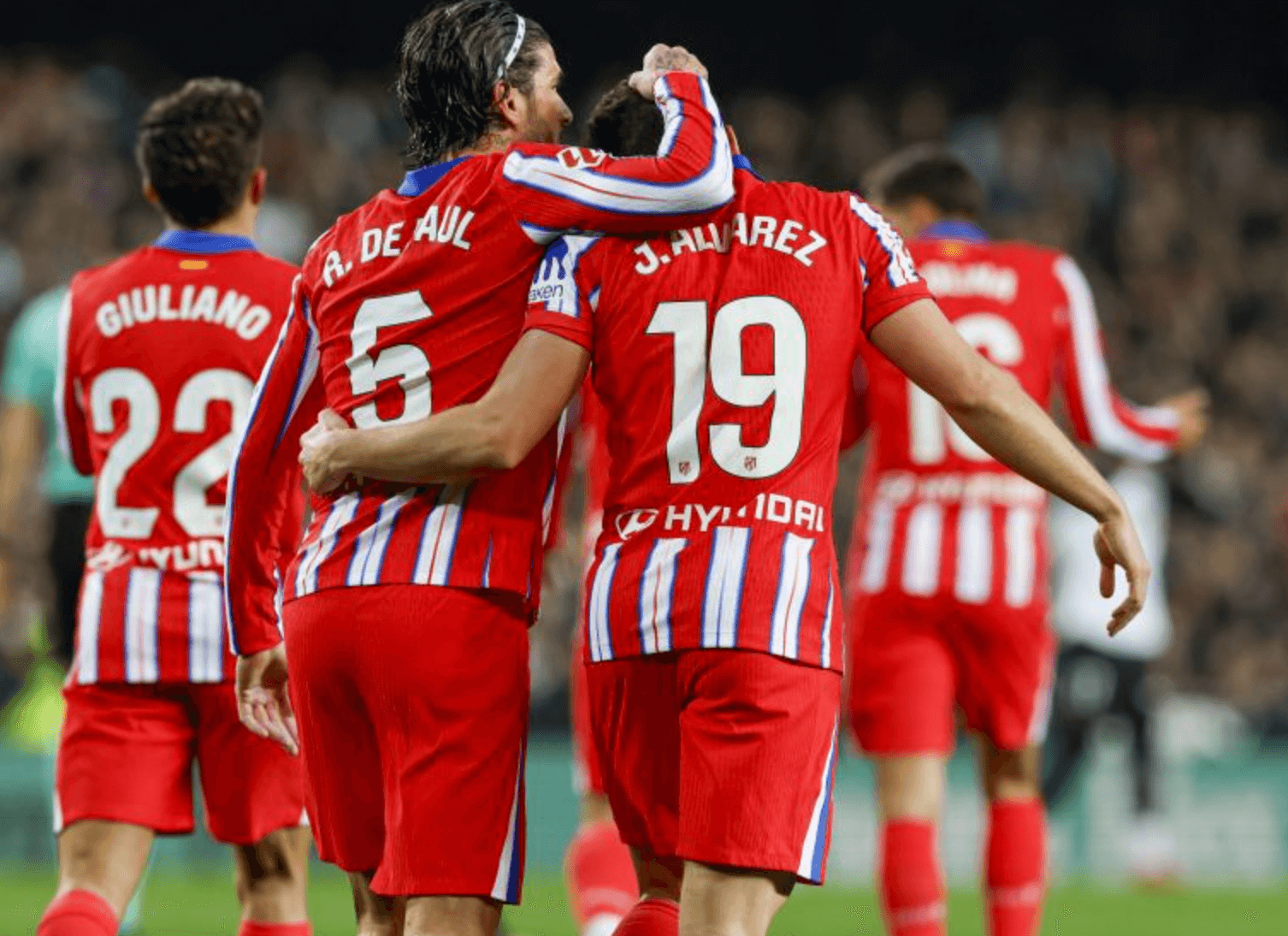 Julián Álvarez celebrando su gol. (Foto: LaLiga)