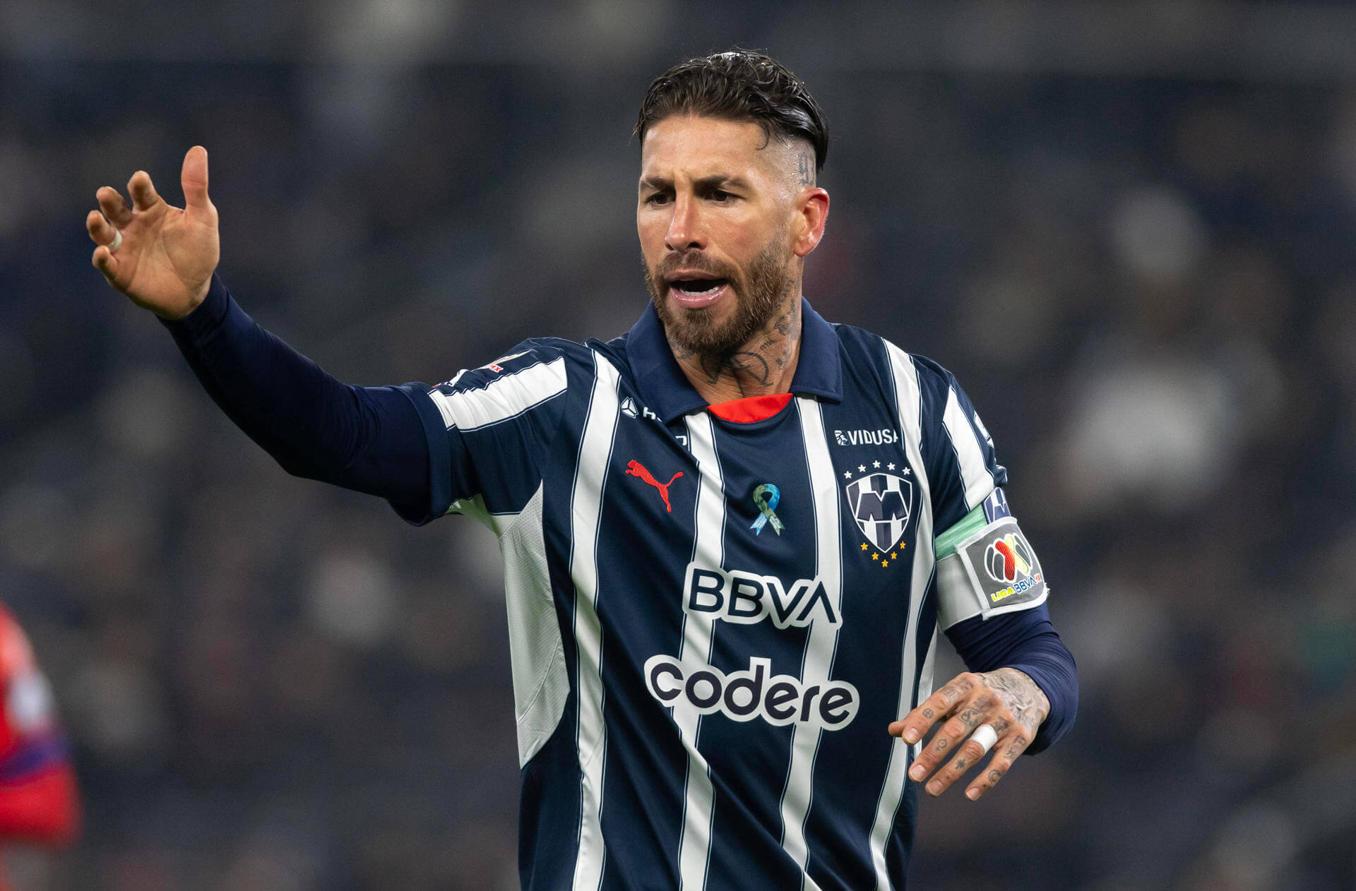 Sergio Ramos, en su debut con Rayados de Monterey (FOTO: EFE).