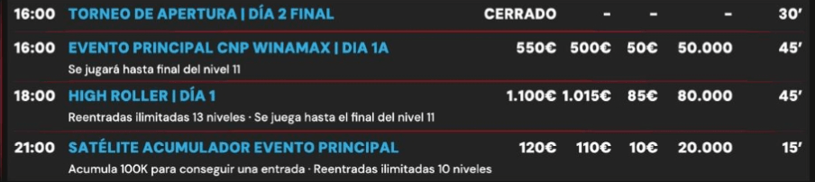 Calendario día 1A