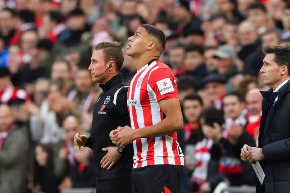 Maroan Sannadi, listo para saltar a San Mamés (Foto: Athletic Club).