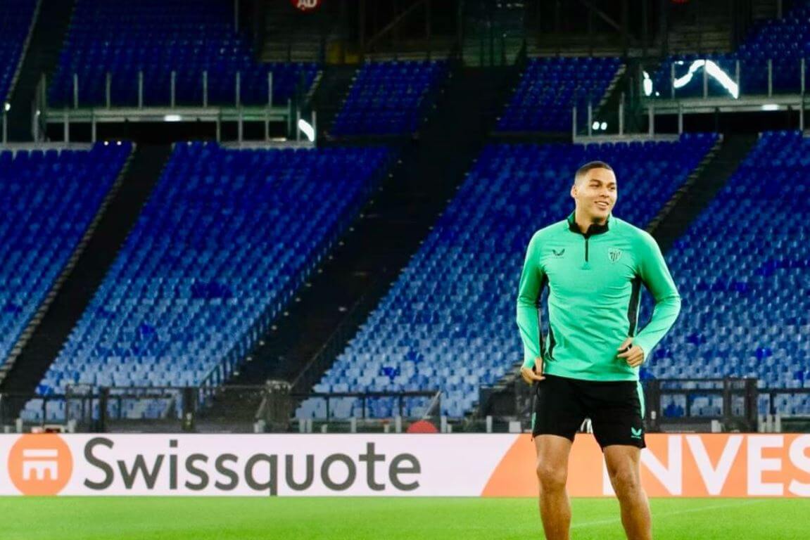 El delantero Maroan Sannadi, en el Estadio Olímpico de Roma (Foto: Athletic Club).