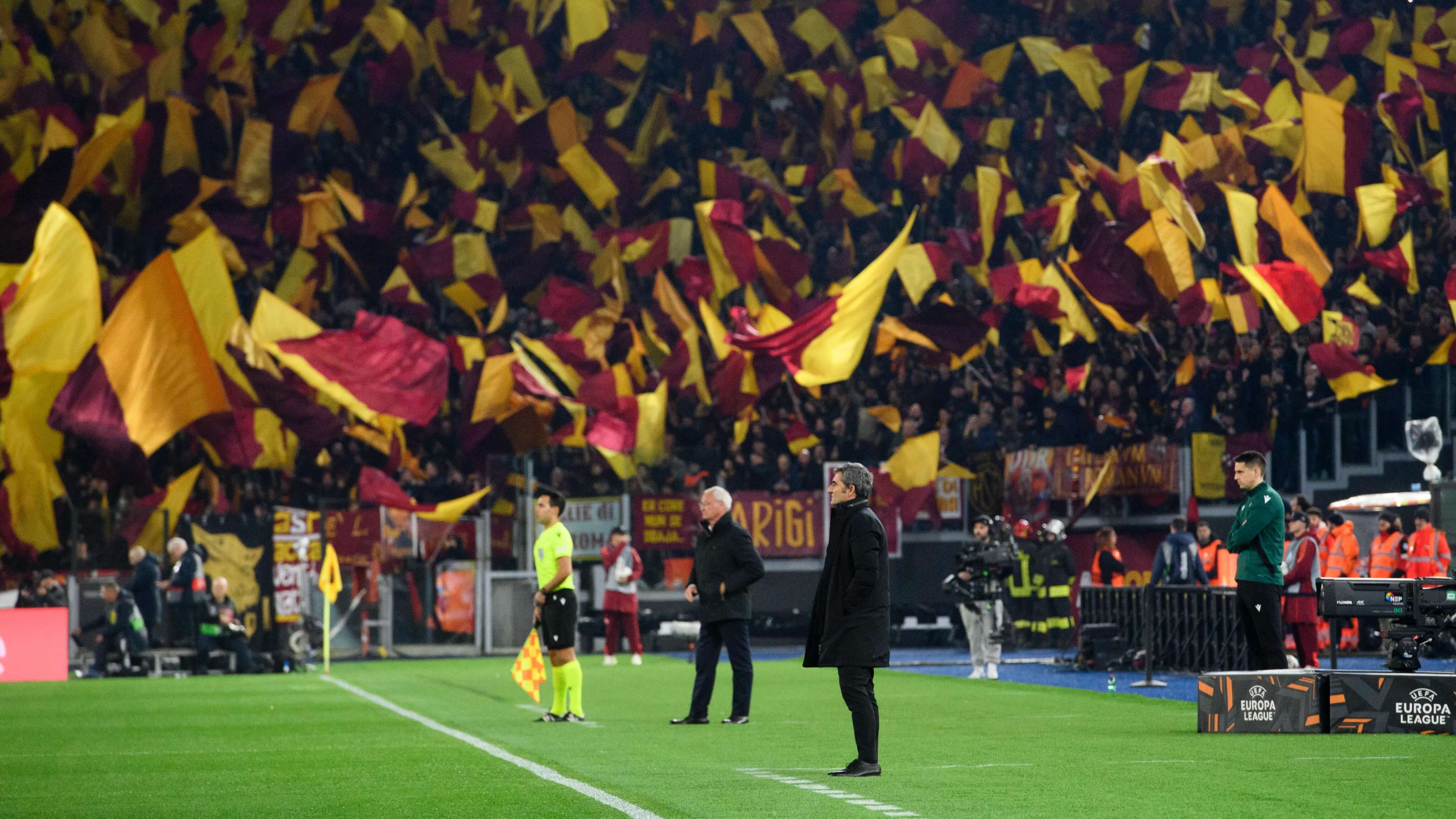 Claudio Ranieri y Ernesto Valverde en el Estadio Olímpico de Roma (Foto: Athletic Club).