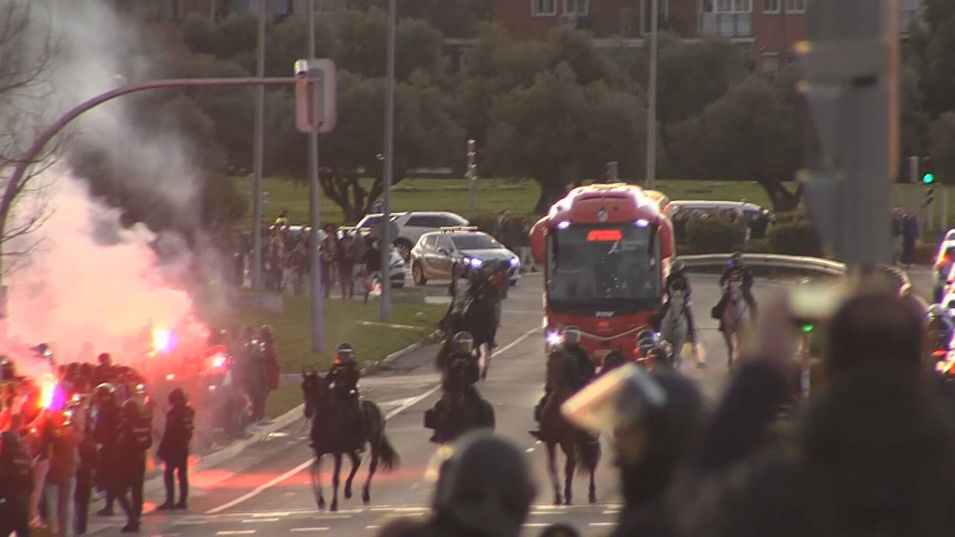 La llegada del Atleti al Metropolitano