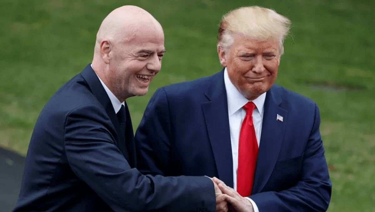 Gianni Infantino, junto a Donald Trump en la Casa Blanca (Foto: EFE).